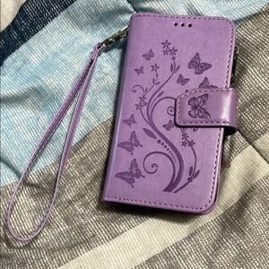 Purple Butterfly Design Phone Case